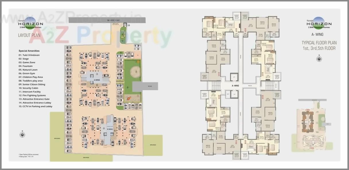 Layout of real estate project Roongta Horizon Apartment located at Nashik, Nashik, Maharashtra
