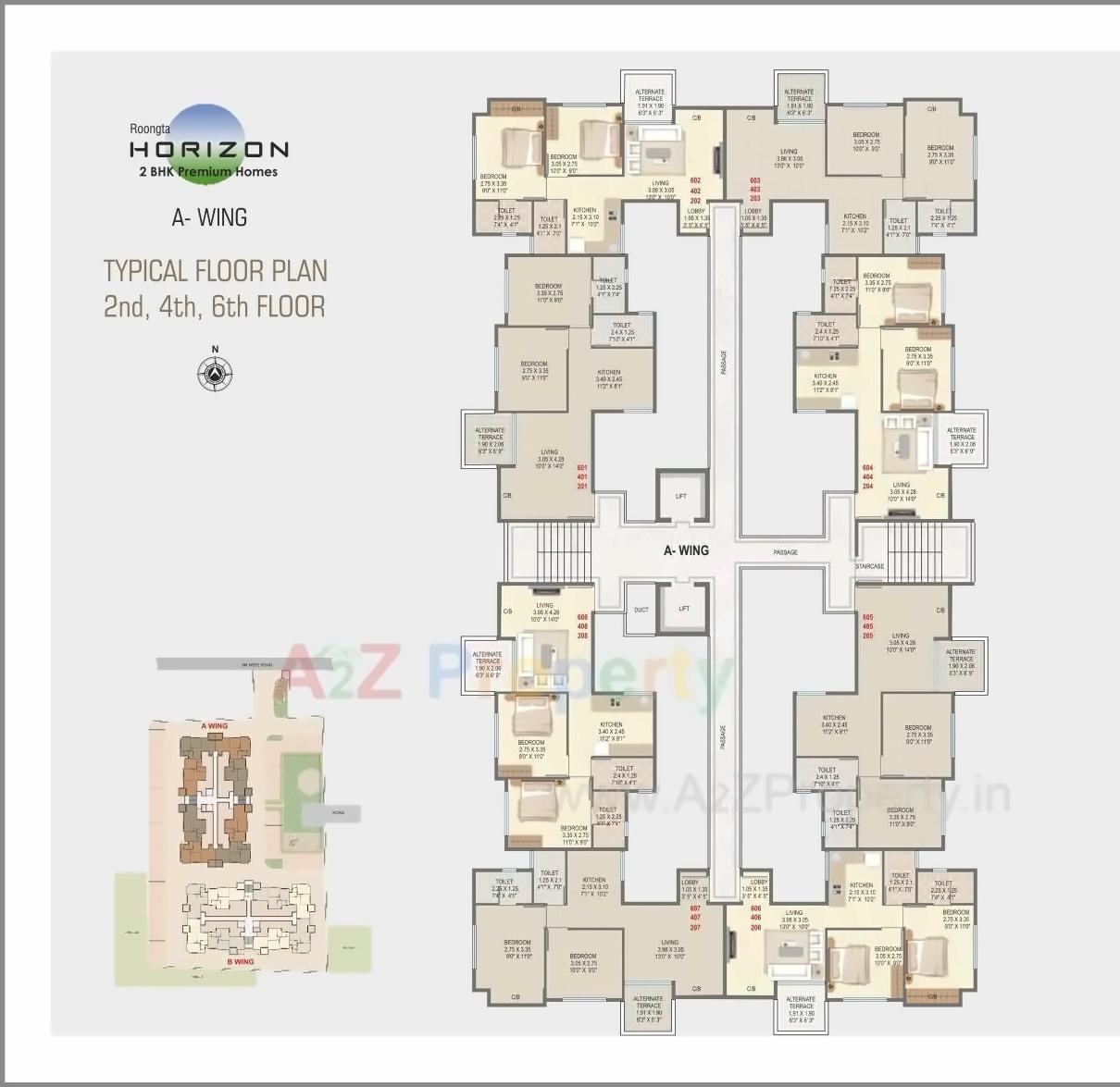 Layout of real estate project Roongta Horizon Apartment located at Nashik, Nashik, Maharashtra