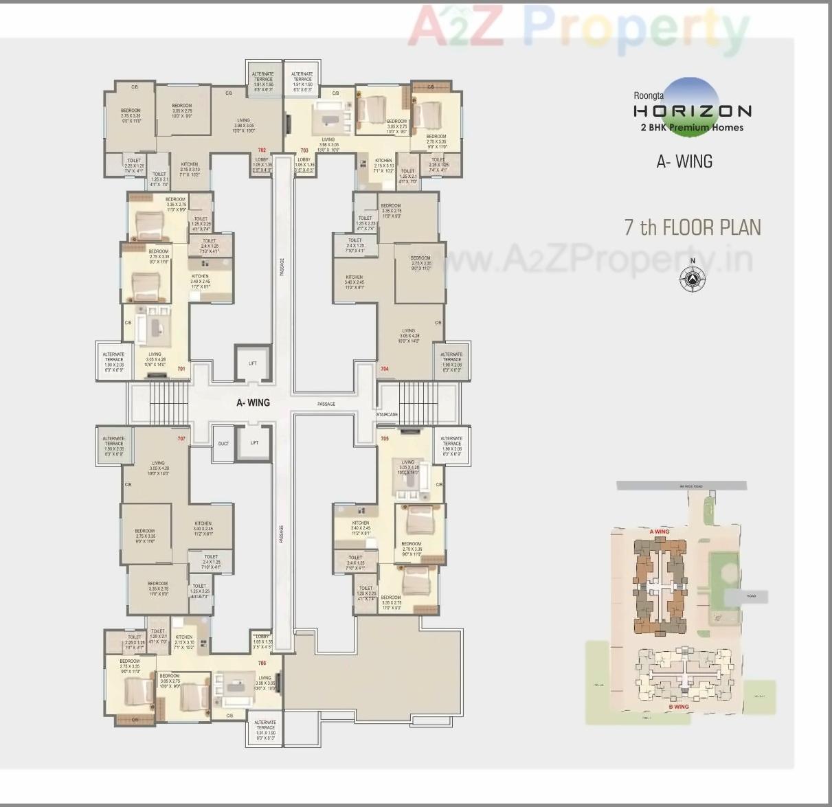 Layout of real estate project Roongta Horizon Apartment located at Nashik, Nashik, Maharashtra
