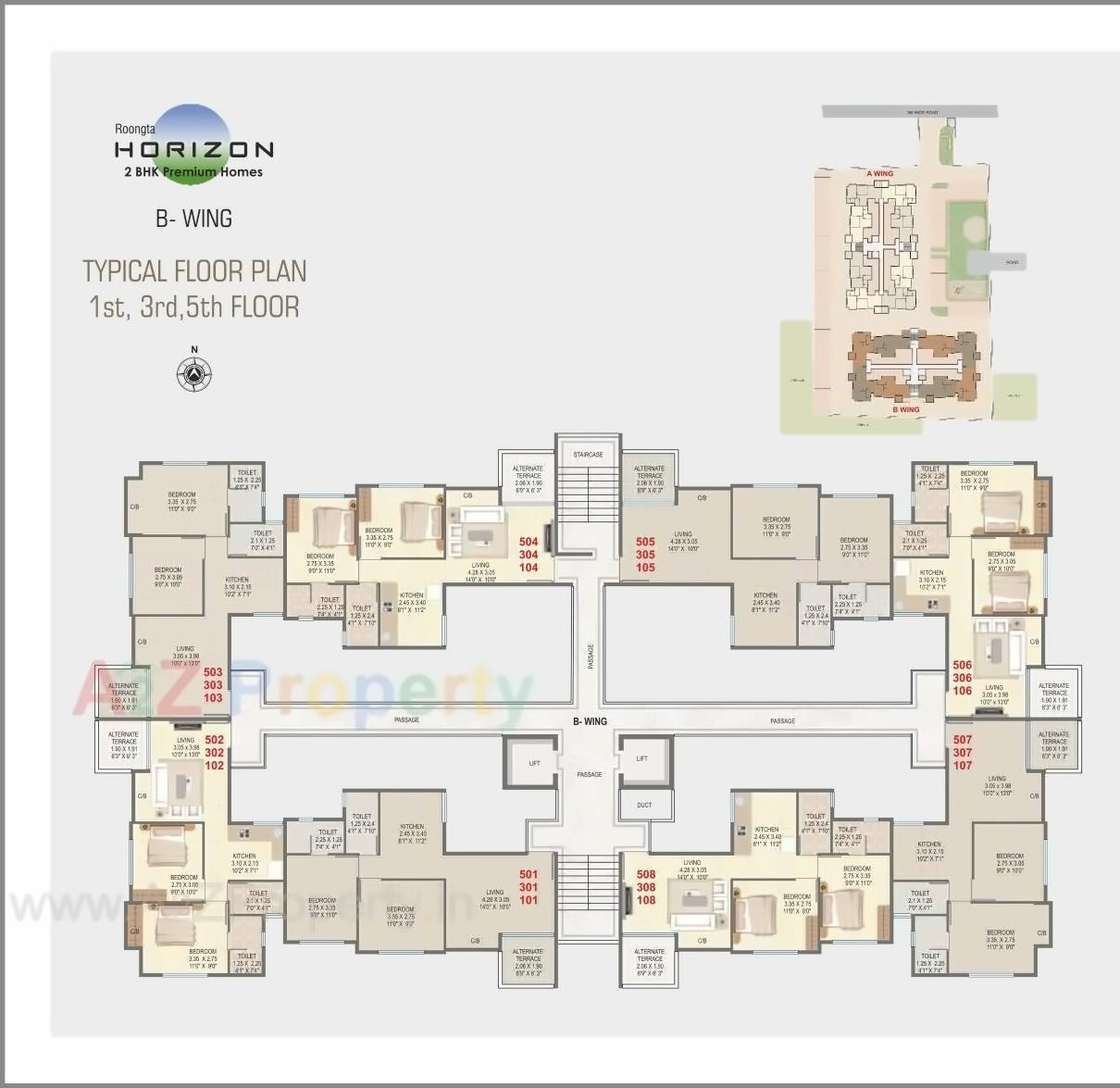 Layout of real estate project Roongta Horizon Apartment located at Nashik, Nashik, Maharashtra