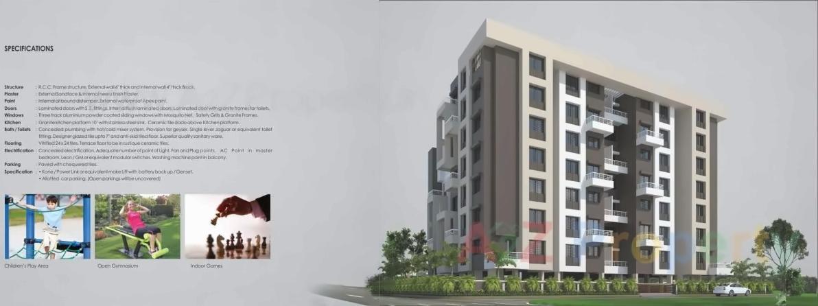 3D Elevation of real estate project Roongta Township Apartment located at Nashik, Nashik, Maharashtra