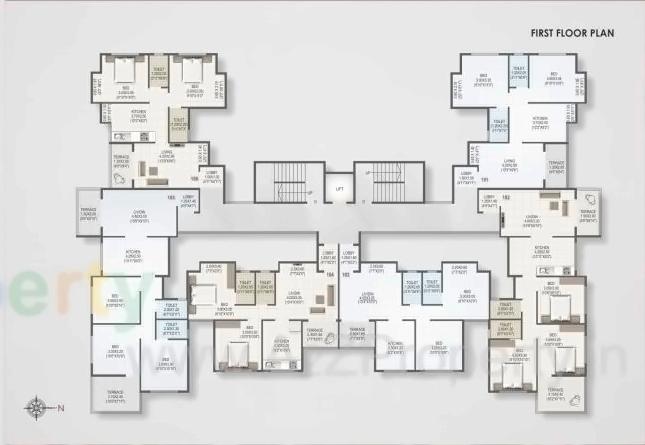 Layout of real estate project Roongta Township Apartment located at Nashik, Nashik, Maharashtra