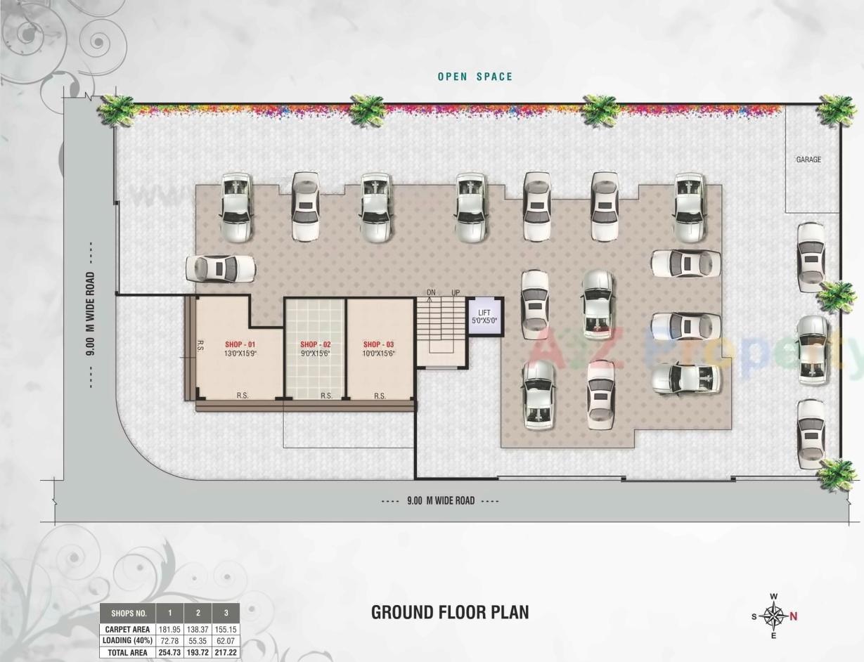Layout of real estate project Rudraksh Residency located at Satpur, Nashik, Maharashtra