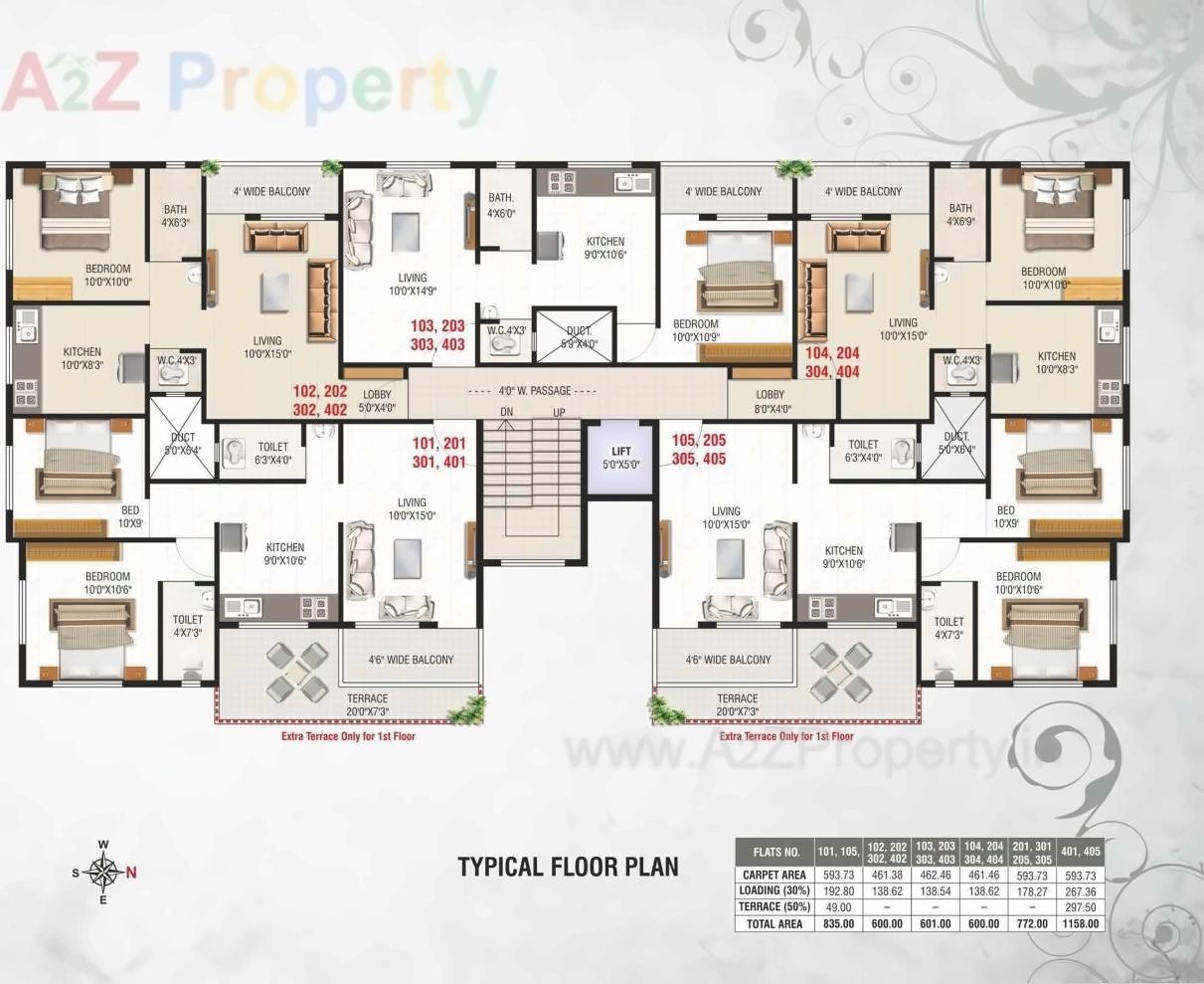 Layout of real estate project Rudraksh Residency located at Satpur, Nashik, Maharashtra