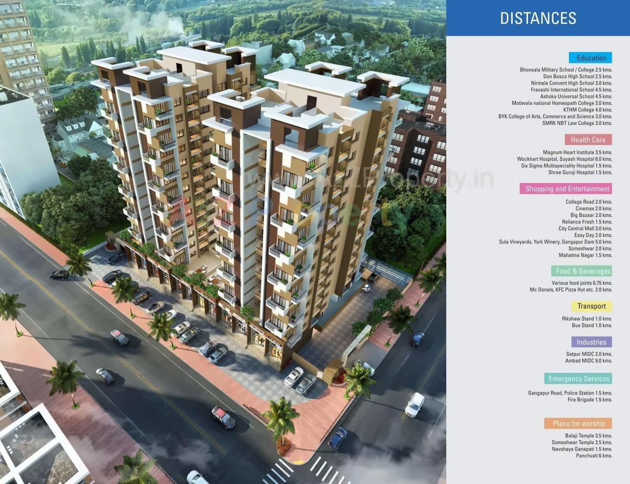 3D Elevation of real estate project Saishrushti located at Nashik-m-corp, Nashik, Maharashtra