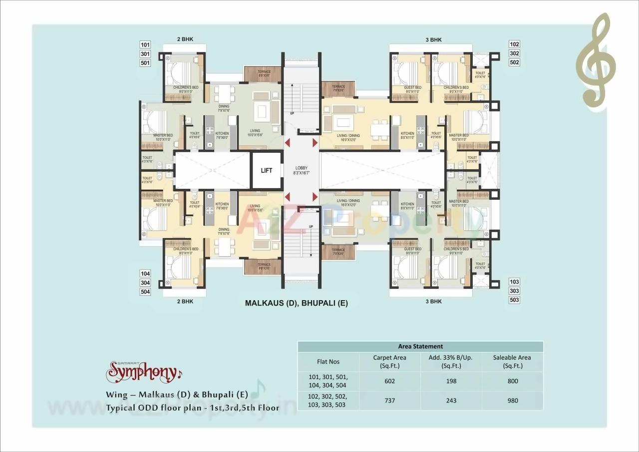 Layout of real estate project Samraat Symphony Project 0 located at Nashik, Nashik, Maharashtra
