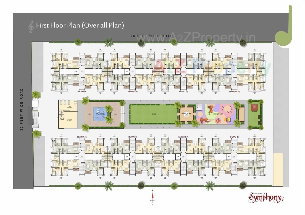Layout of real estate project Samraat Symphony Project 0 located at Nashik, Nashik, Maharashtra