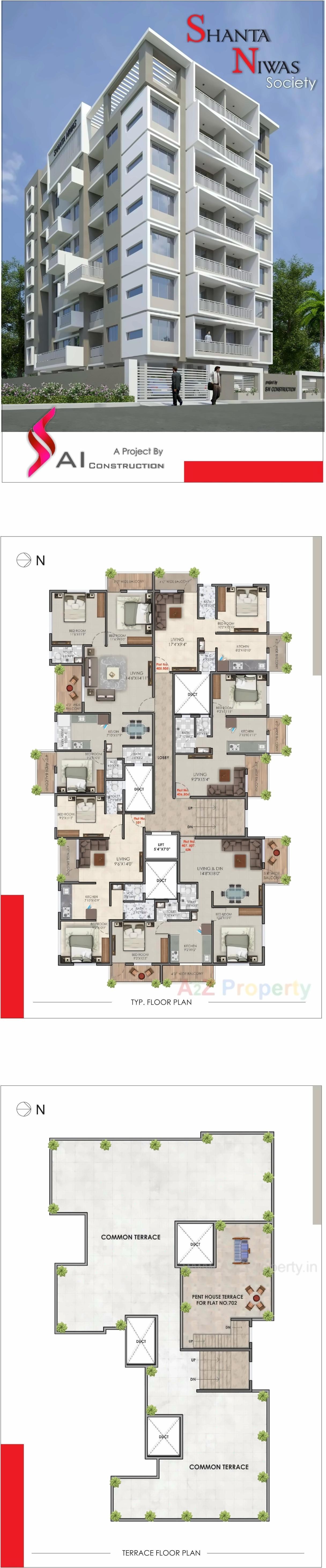 Layout of real estate project Shantaniwas Co Op Housing Society located at Deolaligaon, Nashik, Maharashtra