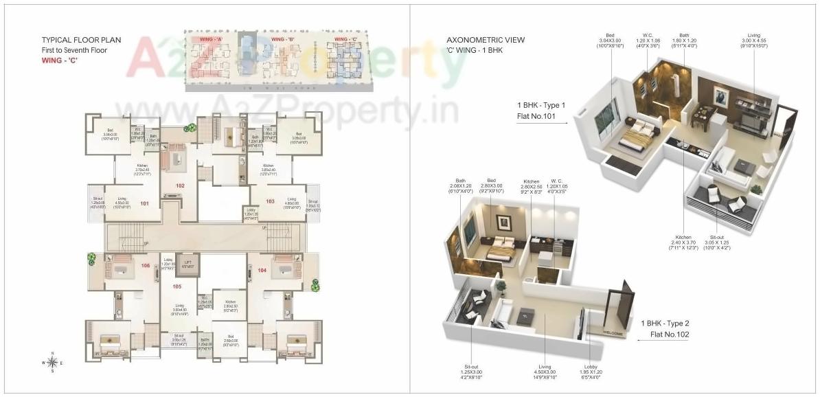 Layout of real estate project Shree Gajanan Estate located at Chehedi-bk, Nashik, Maharashtra