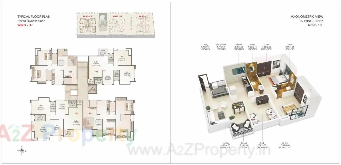 Layout of real estate project Shree Gajanan Estate located at Chehedi-bk, Nashik, Maharashtra