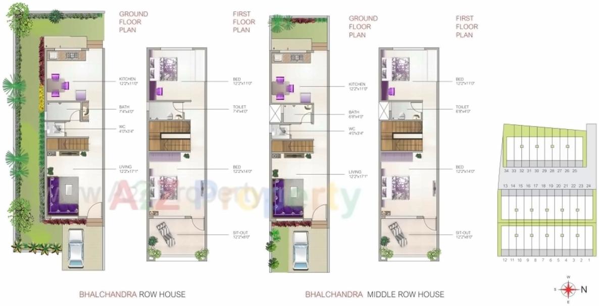 Layout of real estate project Shree Gajanan Park located at Deolaligaon, Nashik, Maharashtra