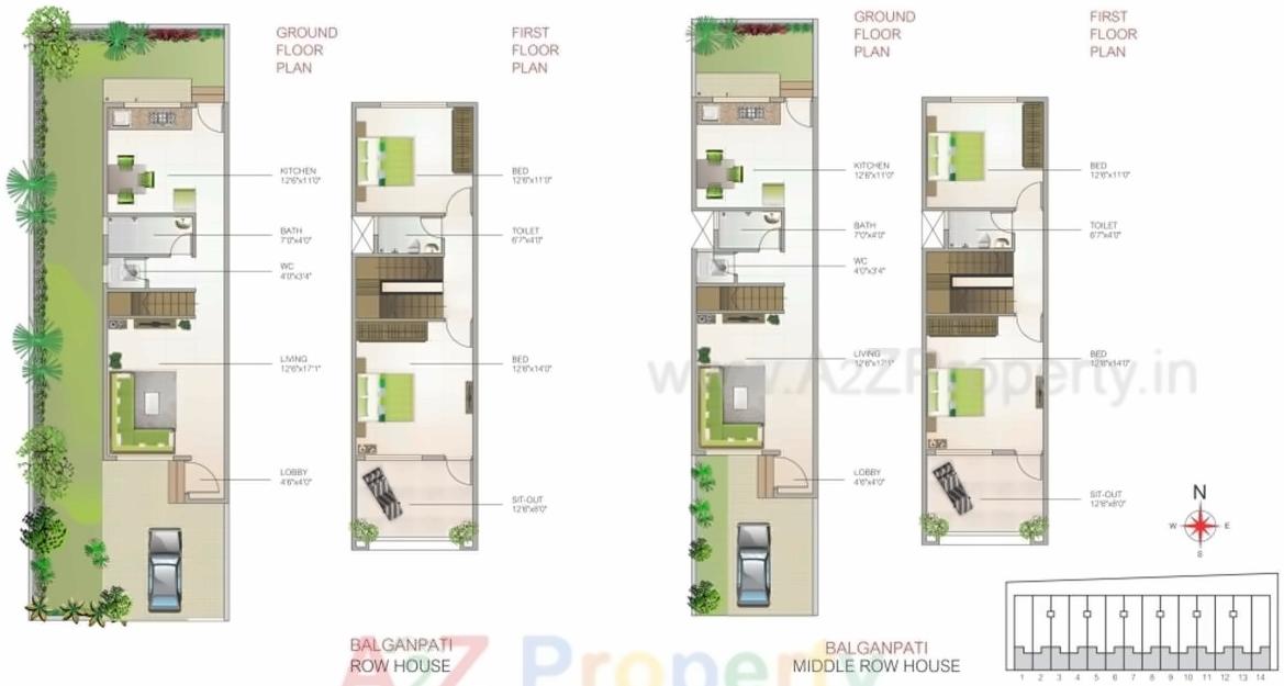 Layout of real estate project Shree Gajanan Park located at Deolaligaon, Nashik, Maharashtra