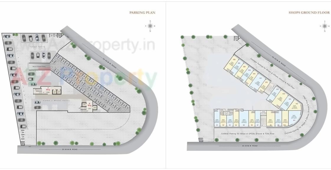 Layout of real estate project Shree Tirumala Gulmohar Apartment located at Nashik, Nashik, Maharashtra