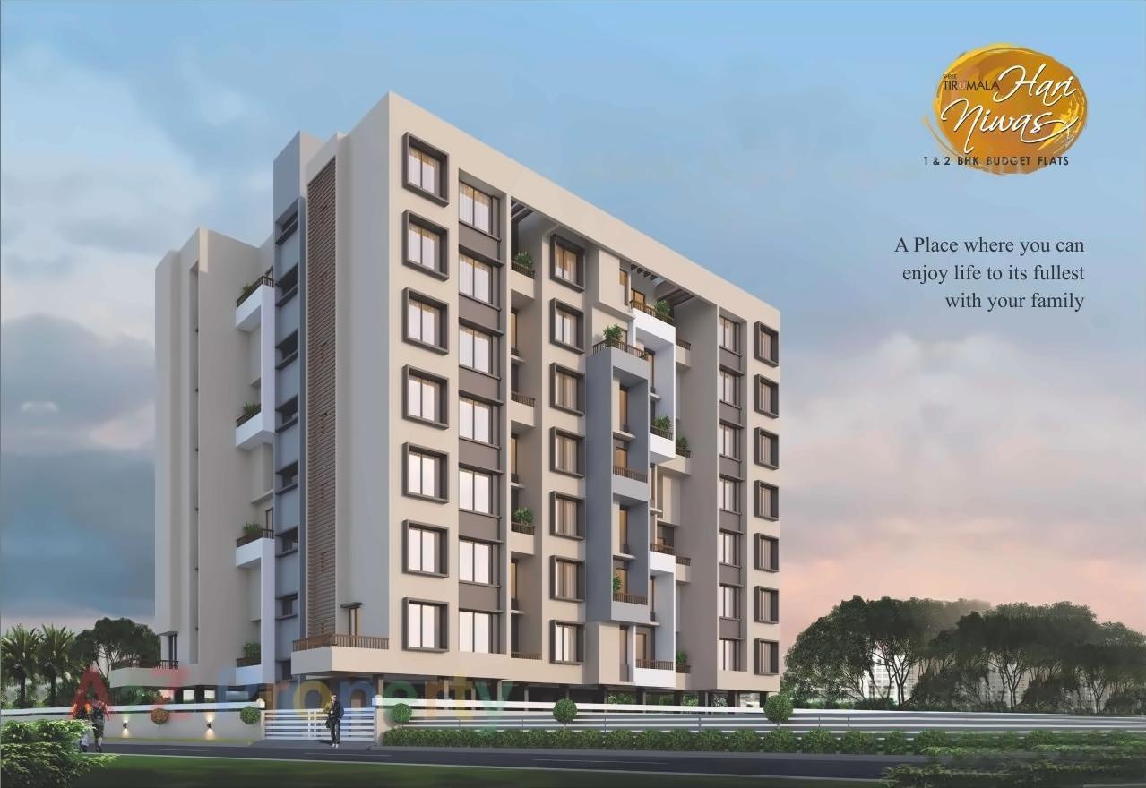 3D Elevation of real estate project Shree Tirumala Hariniwas Apartment located at Satpur, Nashik, Maharashtra