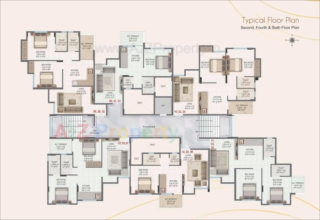 Layout of real estate project Shree Tirumala Hariniwas Apartment located at Satpur, Nashik, Maharashtra