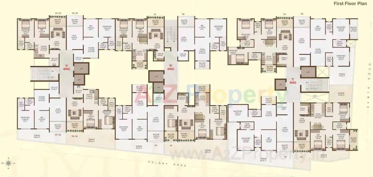 Layout of real estate project Shree Tirumala Luxuria Apartment located at Aanandwali, Nashik, Maharashtra