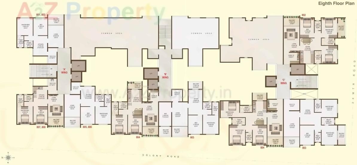Layout of real estate project Shree Tirumala Luxuria Apartment located at Aanandwali, Nashik, Maharashtra
