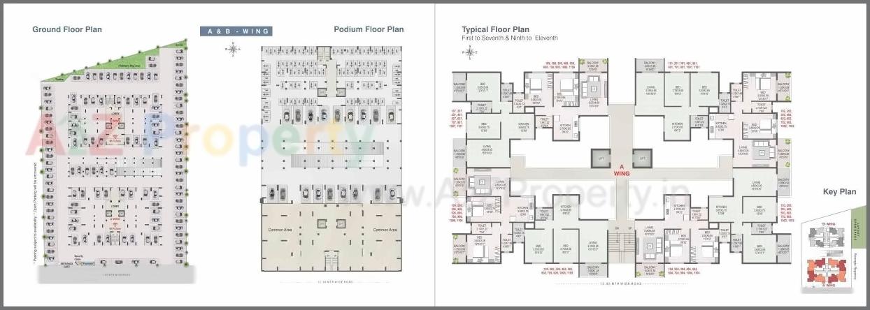 Layout of real estate project Shree Tirumala Paramount Apartment located at Nashik, Nashik, Maharashtra