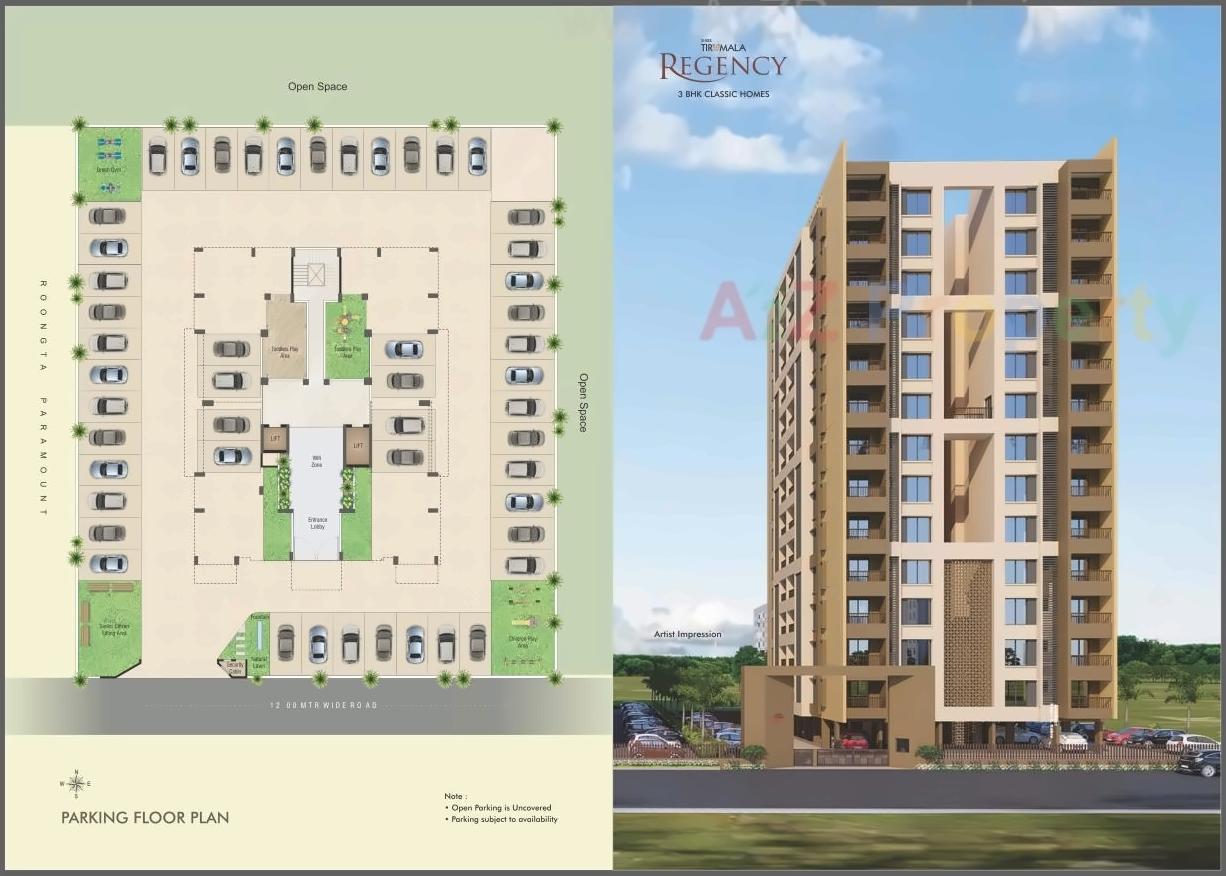 Layout of real estate project Shree Tirumala Regency Apartment located at Nashik, Nashik, Maharashtra