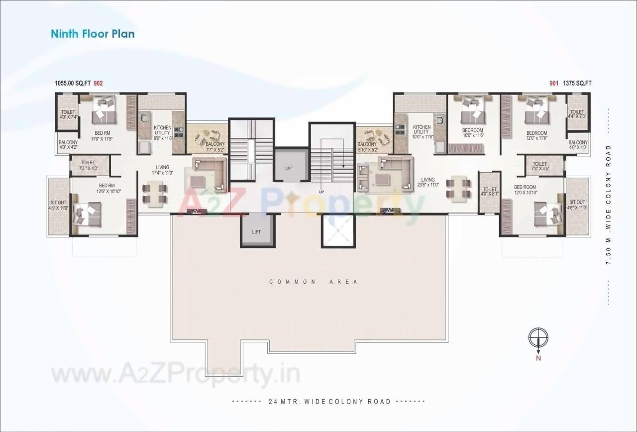 Layout of real estate project Shree Tirumala Riviera located at Aanandwali, Nashik, Maharashtra