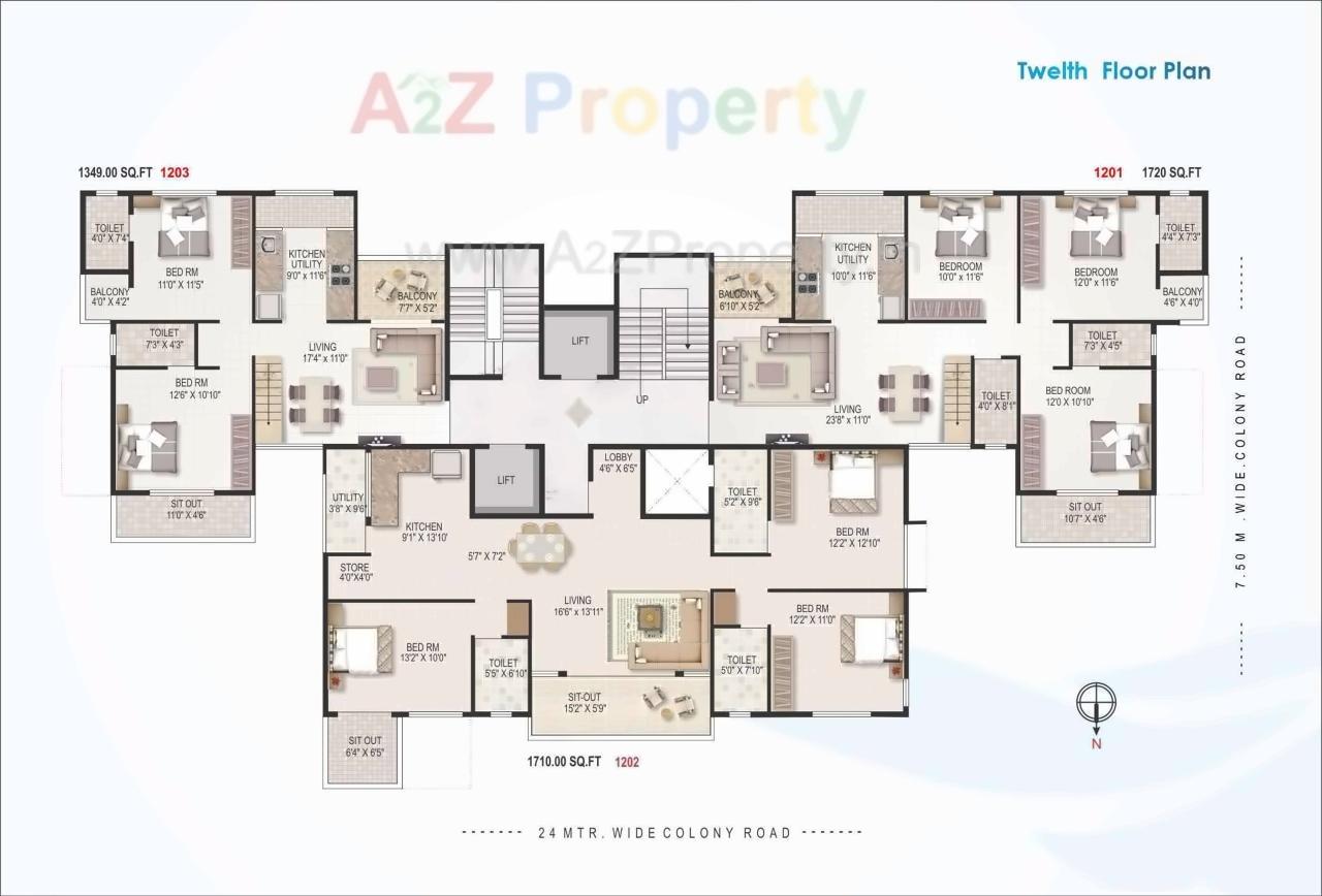 Layout of real estate project Shree Tirumala Riviera located at Aanandwali, Nashik, Maharashtra
