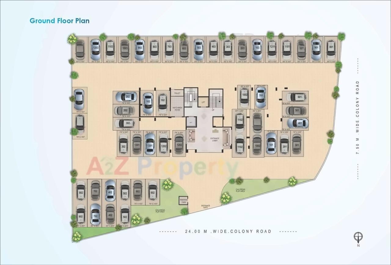 Layout of real estate project Shree Tirumala Riviera located at Aanandwali, Nashik, Maharashtra
