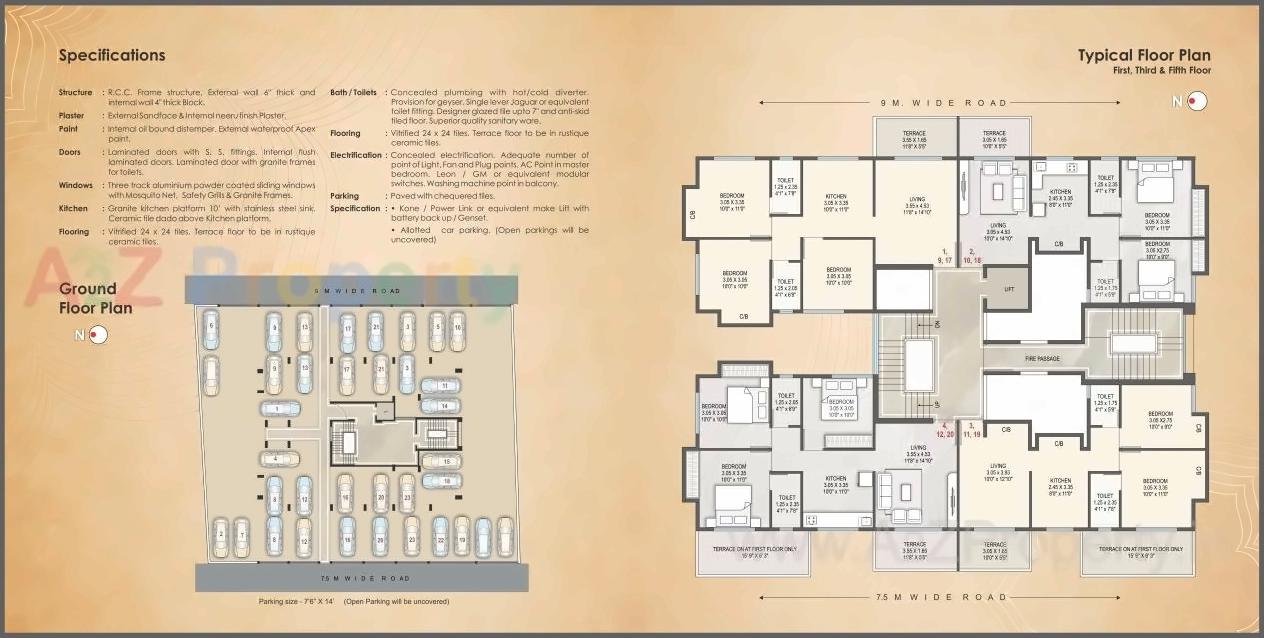 Layout of real estate project Shree Tirumala Swastik Apartment located at Indiranagar, Nashik, Maharashtra
