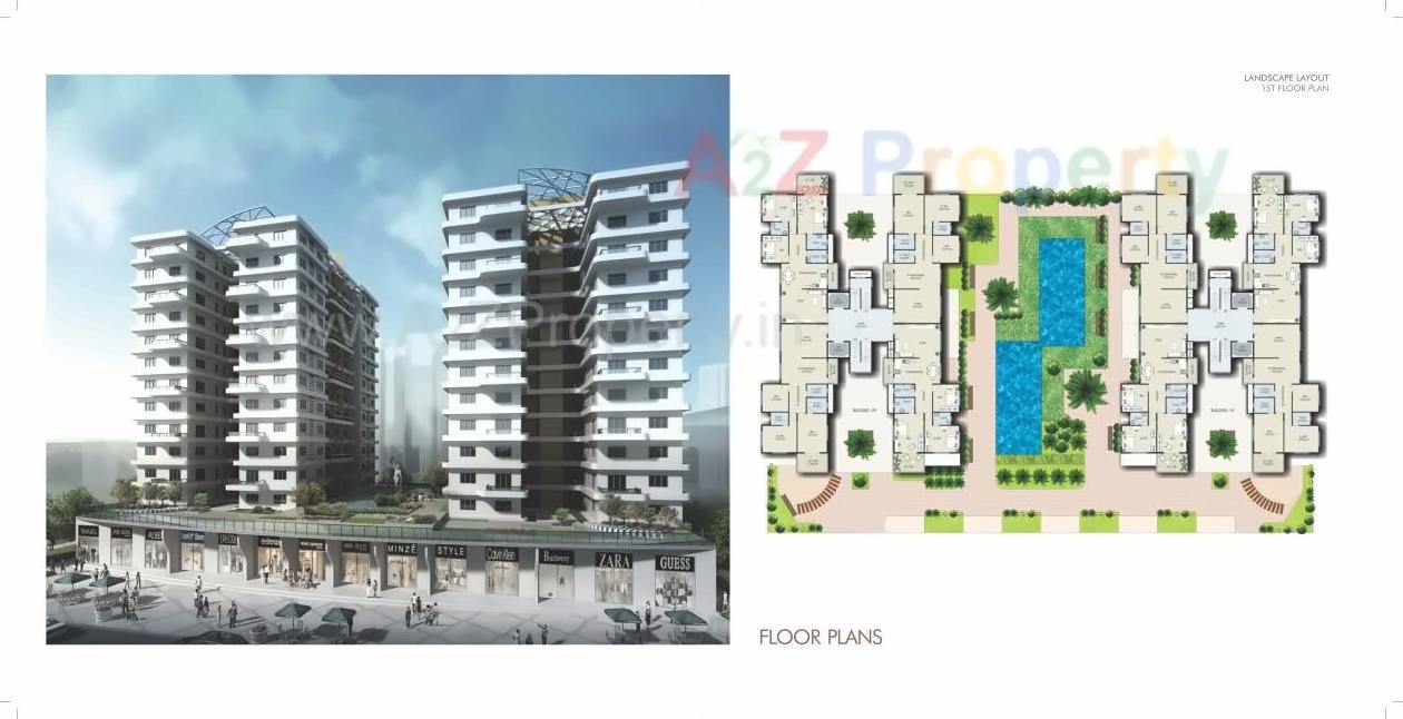 Layout of real estate project Suyojit One World I,  Hospital located at Deolali-cb, Nashik, Maharashtra