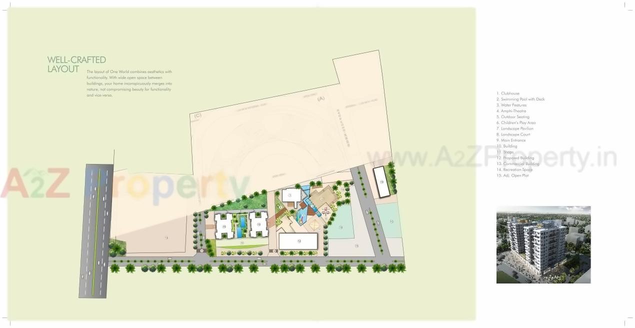 Layout of real estate project Suyojit One World I,  Hospital located at Deolali-cb, Nashik, Maharashtra