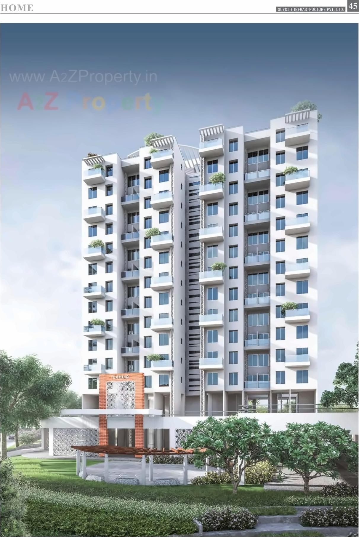 3D Elevation of real estate project Suyojit Viridian Vallis D3 Otio located at Nashik, Nashik, Maharashtra