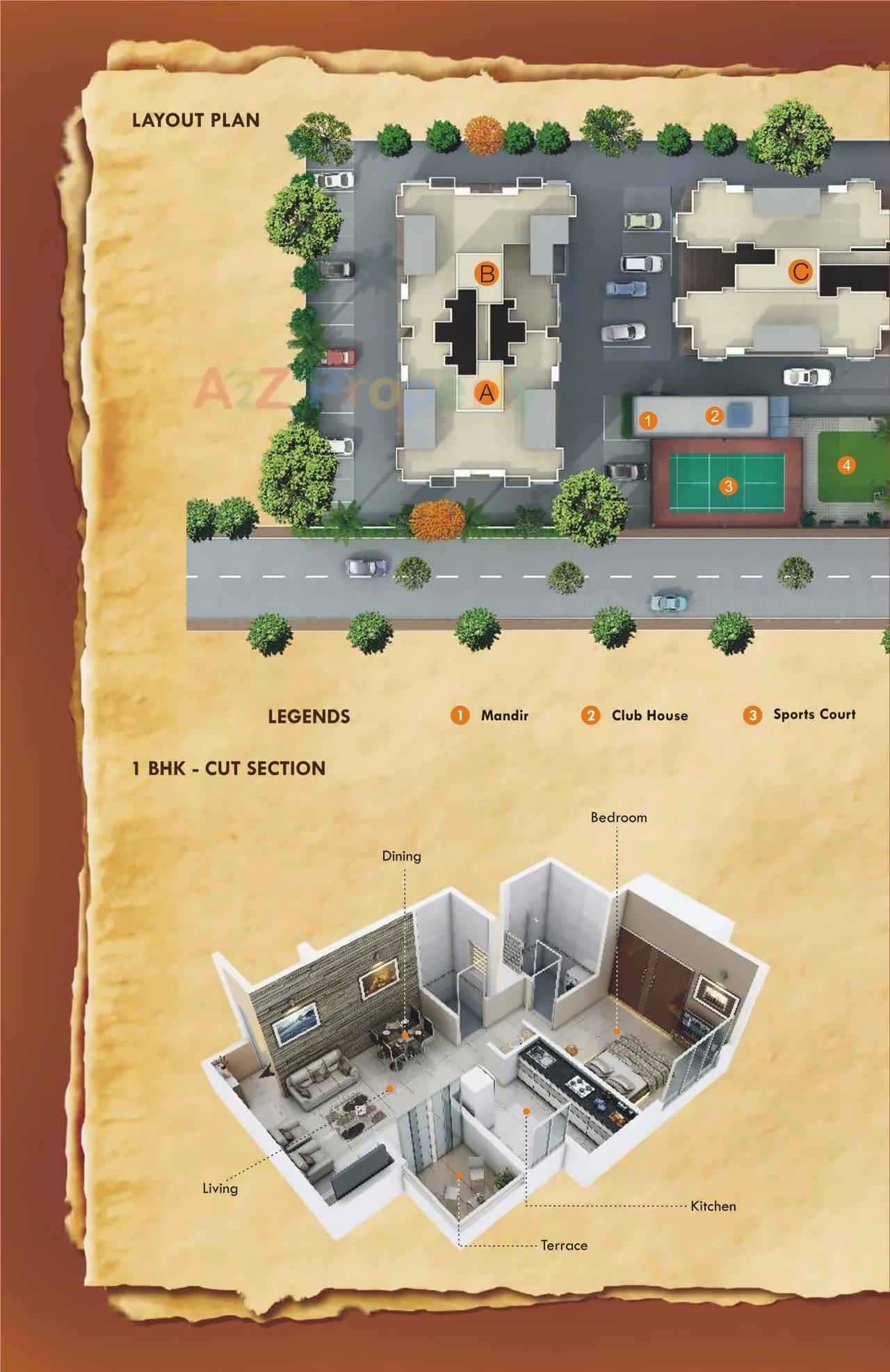 Layout of real estate project United Sanskruti located at Nashik, Nashik, Maharashtra