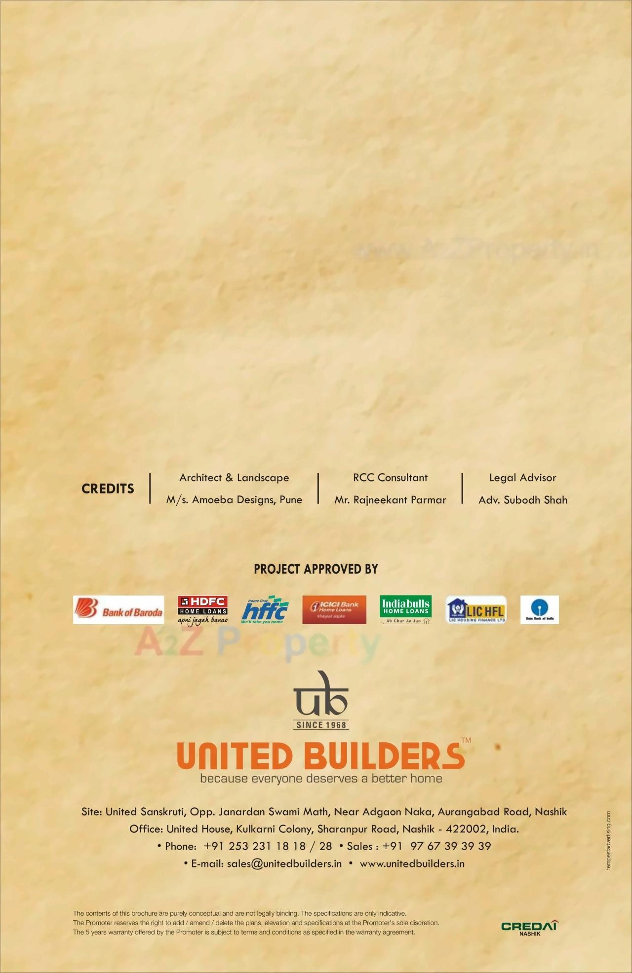  of real estate project United Sanskruti located at Nashik, Nashik, Maharashtra