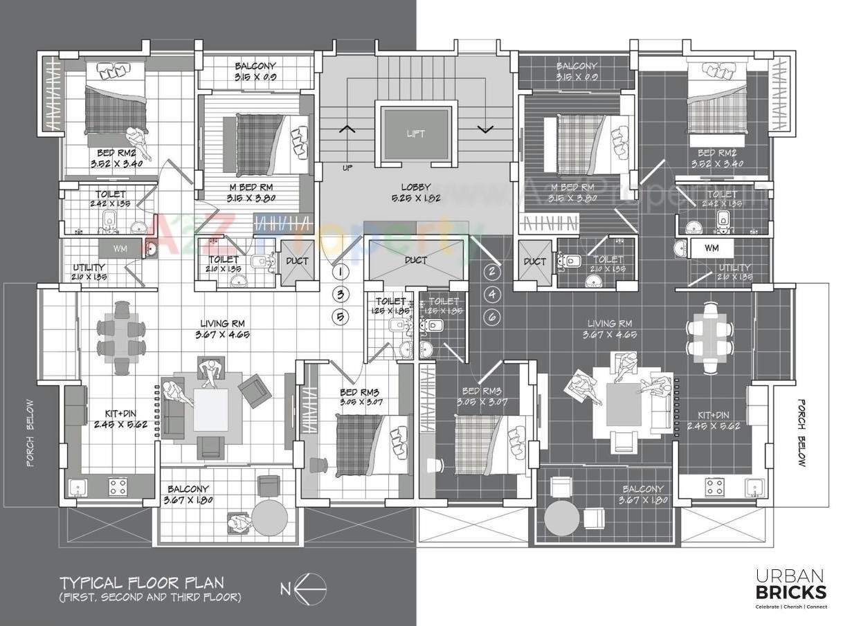 Layout of real estate project Urban Bricks located at Nashik, Nashik, Maharashtra