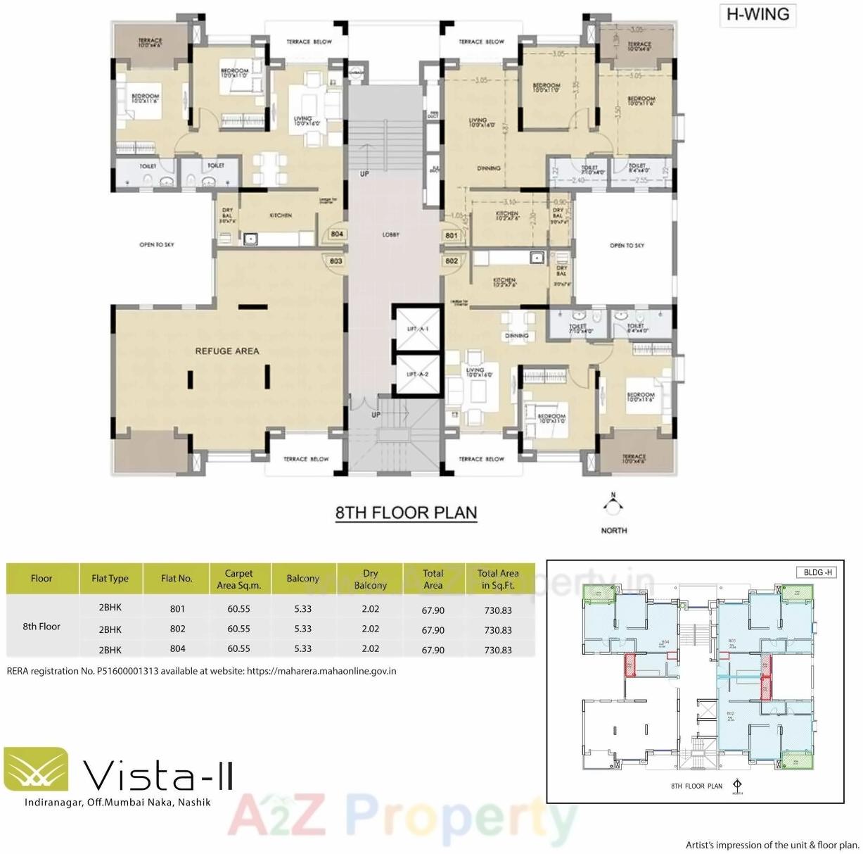 Layout of real estate project Vista Ii located at Nashik, Nashik, Maharashtra