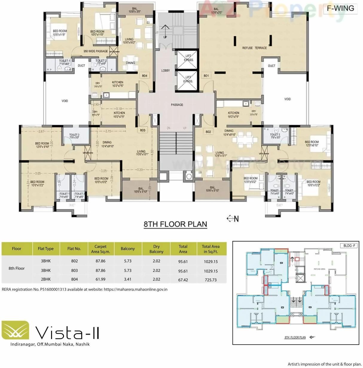 Layout of real estate project Vista Ii located at Nashik, Nashik, Maharashtra