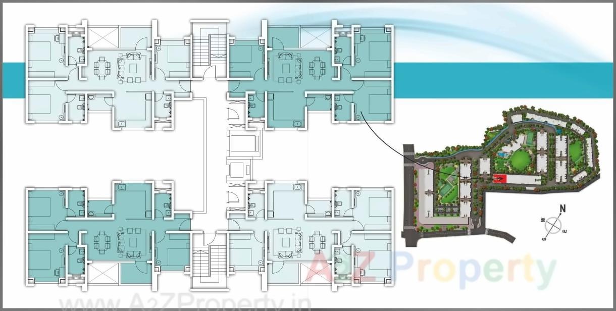 Layout of real estate project Waterways located at Nashik-m-corp, Nashik, Maharashtra