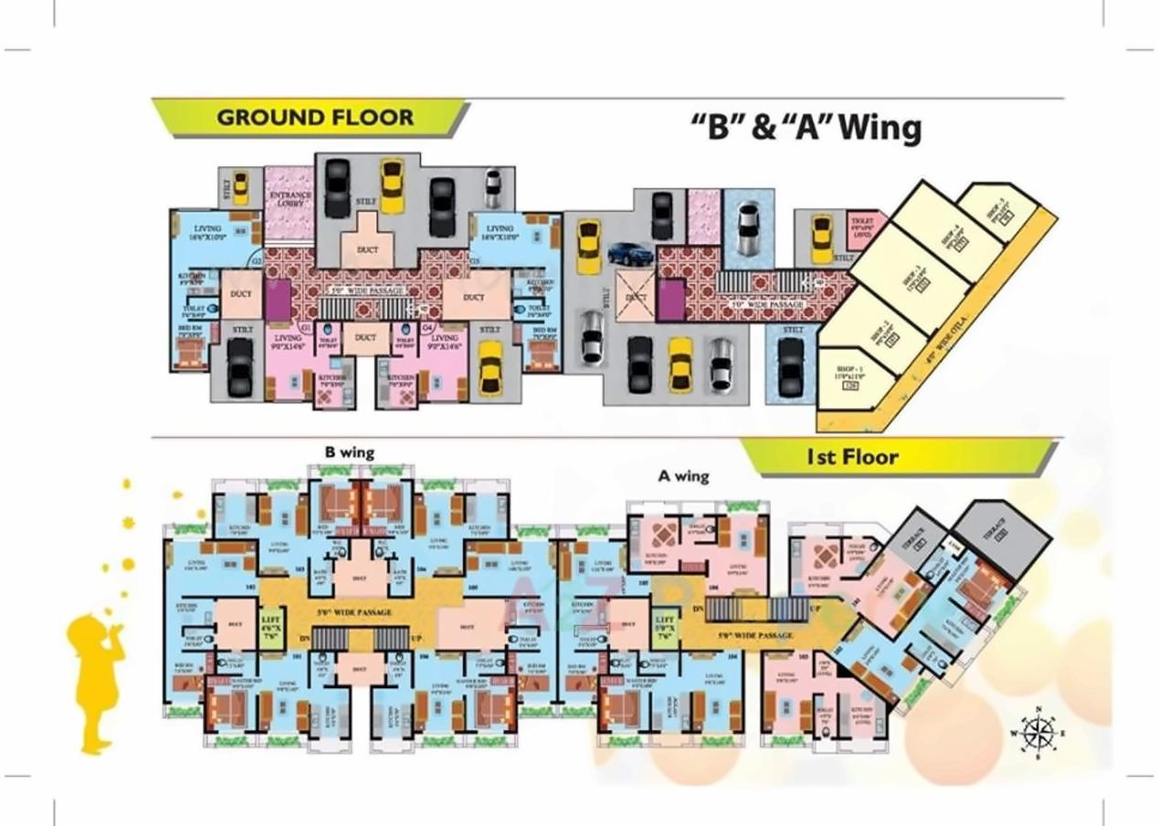 Layout of real estate project Aditi Empire located at Vasaivirar-city-m-corp, Palghar, Maharashtra