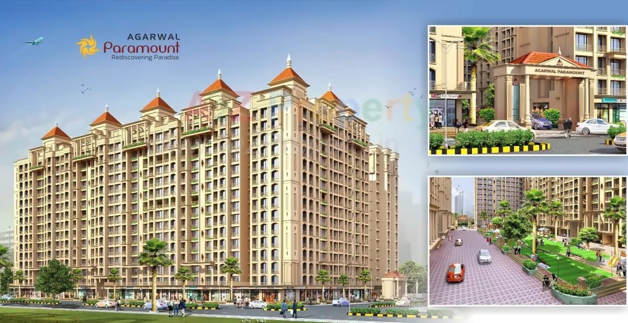 3D Elevation of real estate project Agarwal Paramount located at Vasaivirar-city-m-corp, Palghar, Maharashtra