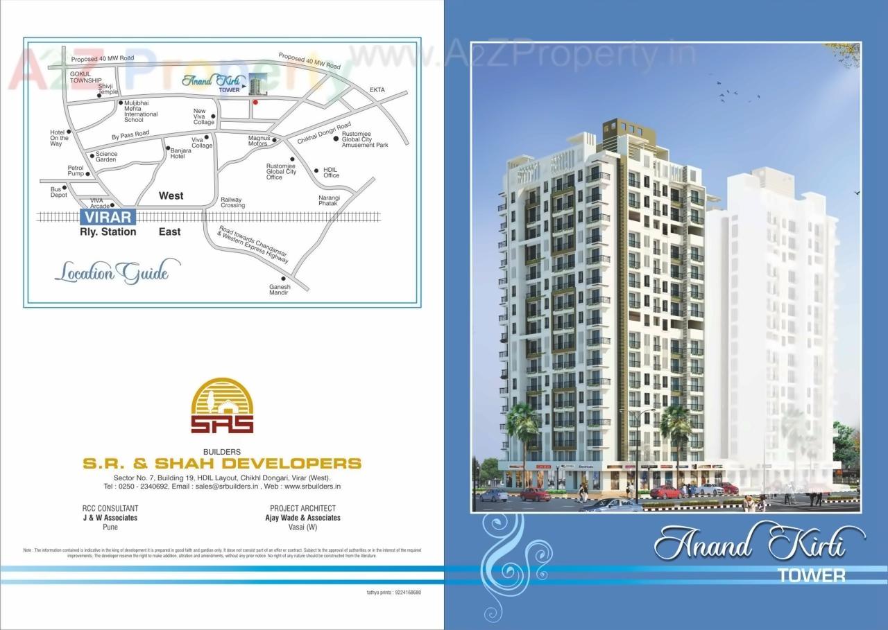  of real estate project Anand Kirti Tower located at Vasaivirar-city-m-corp, Palghar, Maharashtra