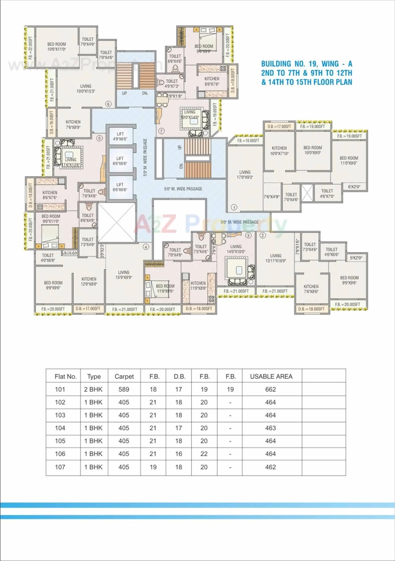 Layout of real estate project Anand Kirti Tower located at Vasaivirar-city-m-corp, Palghar, Maharashtra