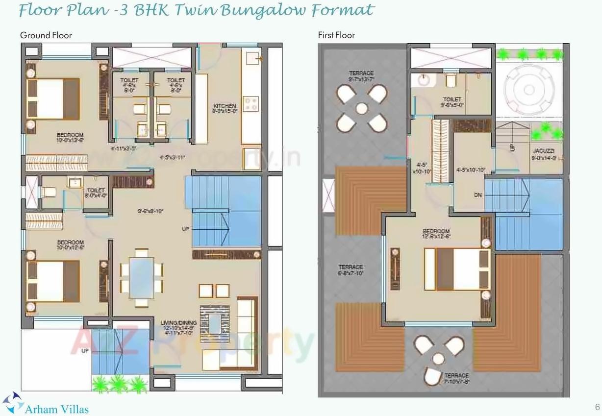Layout of real estate project Arham Villas located at Takwahal, Palghar, Maharashtra