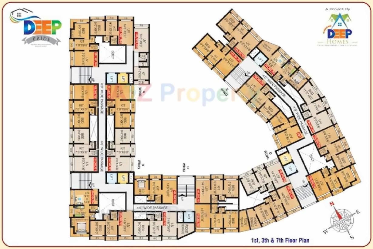 Layout of real estate project Deep Pride Ato located at Vasaivirar-city-m-corp, Palghar, Maharashtra