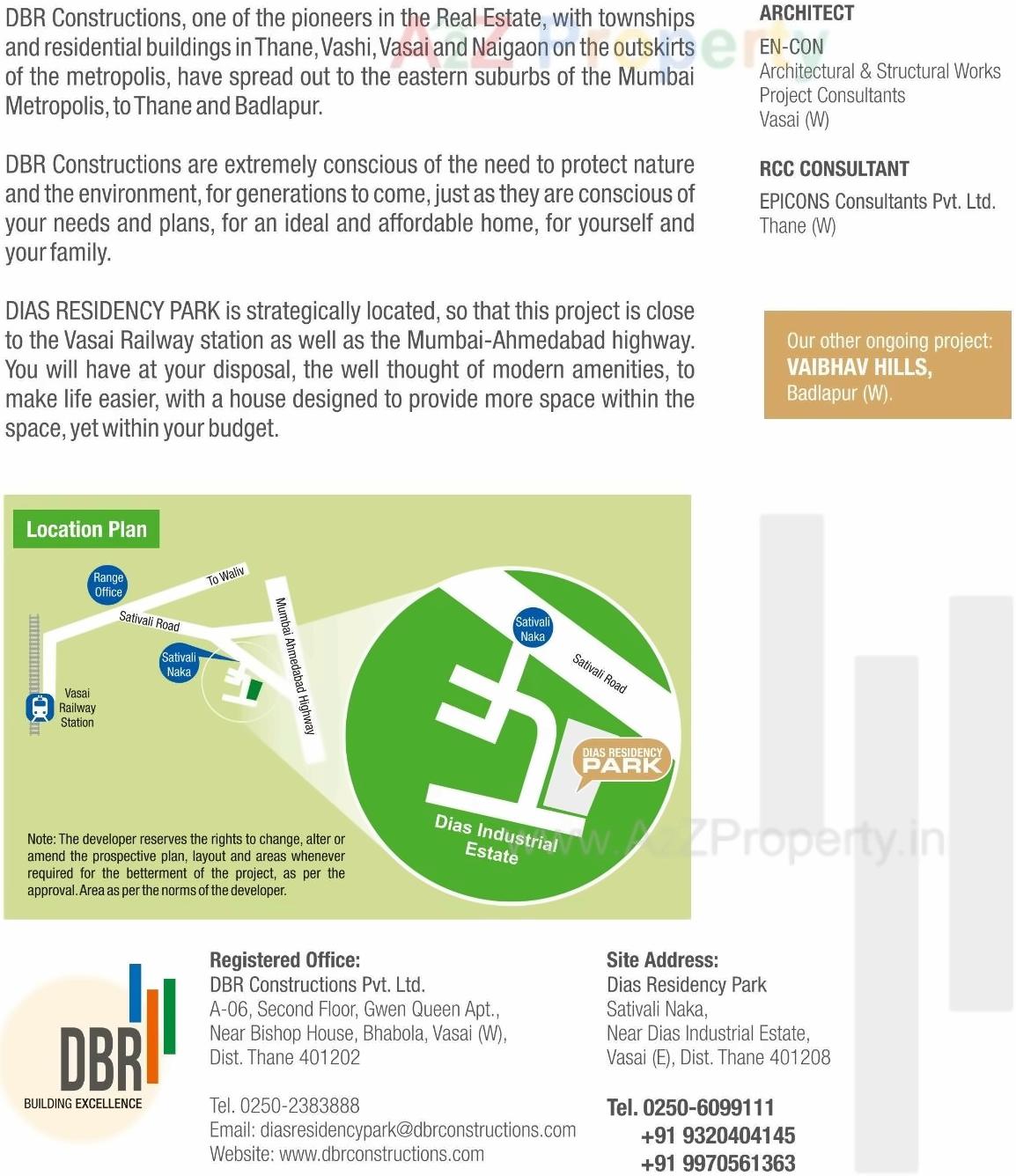  of real estate project Dias Residency Park located at Vasaivirar-city-m-corp, Palghar, Maharashtra