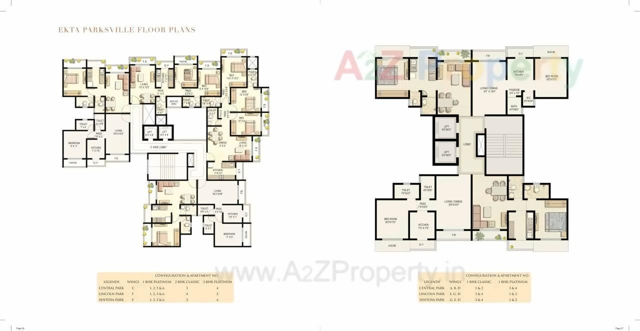 Layout of real estate project Ekta Parksville located at Vasaivirar-city-m-corp, Palghar, Maharashtra
