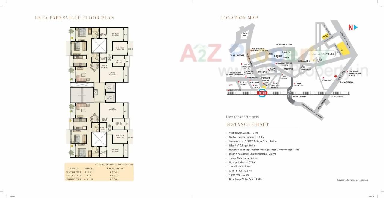 Layout of real estate project Ekta Parksville located at Vasaivirar-city-m-corp, Palghar, Maharashtra