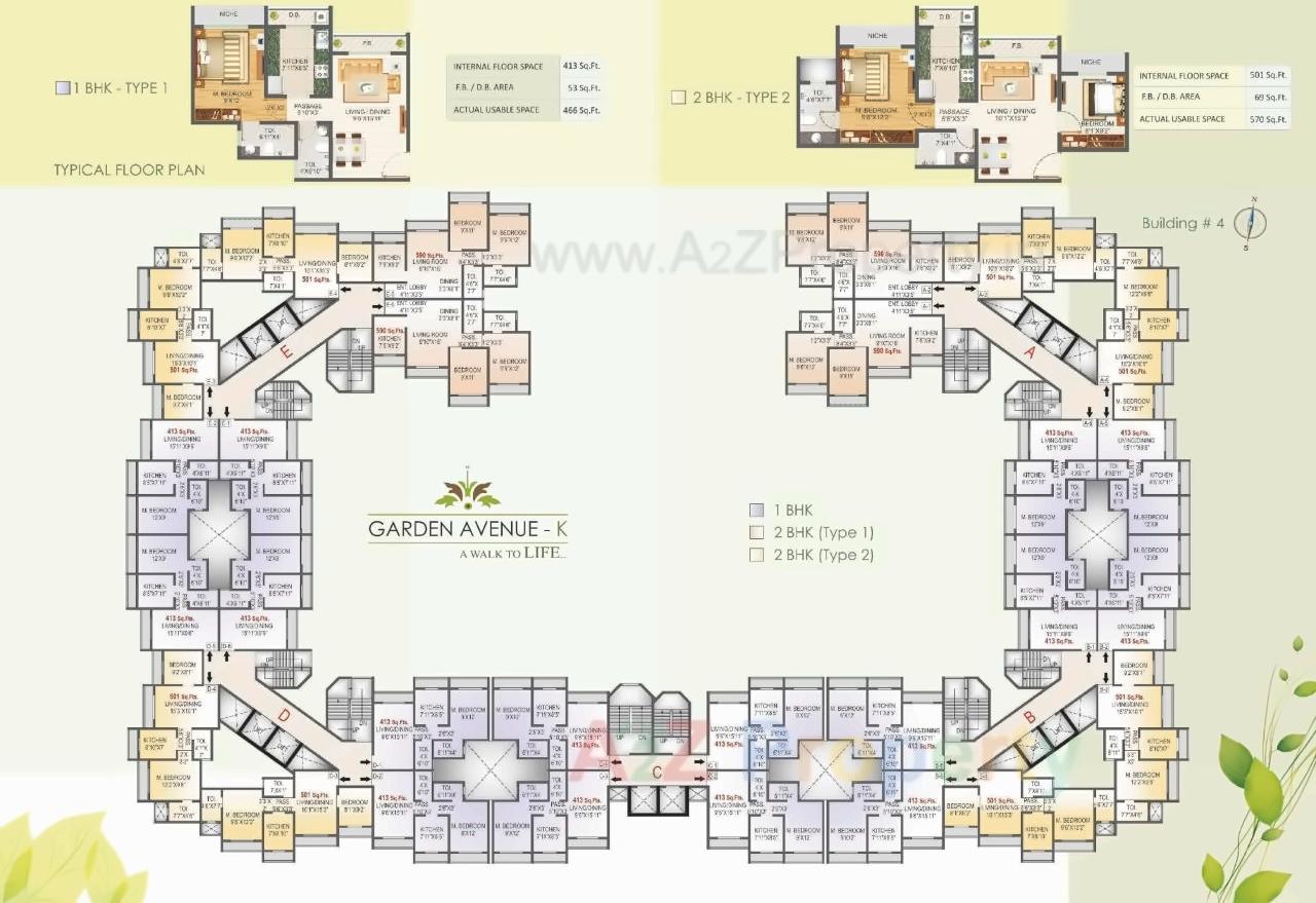 Layout of real estate project Garden Avenue   K K located at Vasaivirar-city-m-corp, Palghar, Maharashtra