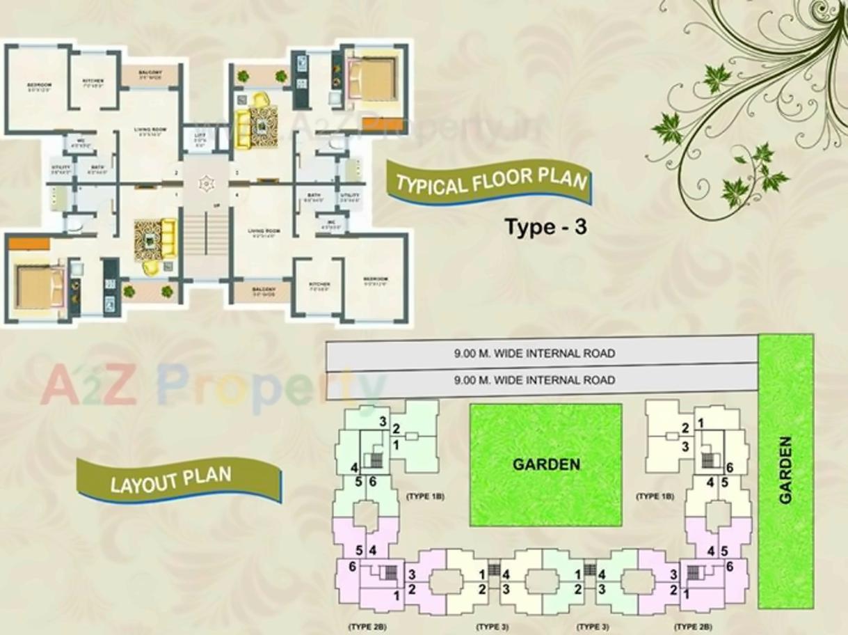 Layout of real estate project Gayatri Park located at Mahim, Palghar, Maharashtra