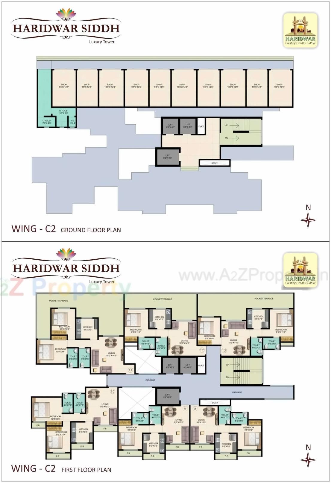 Layout of real estate project Haridwar Siddh located at Vasaivirar-city-m-corp, Palghar, Maharashtra