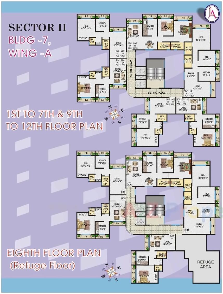 Layout of real estate project Labh Heights located at Vasaivirar-city-m-corp, Palghar, Maharashtra