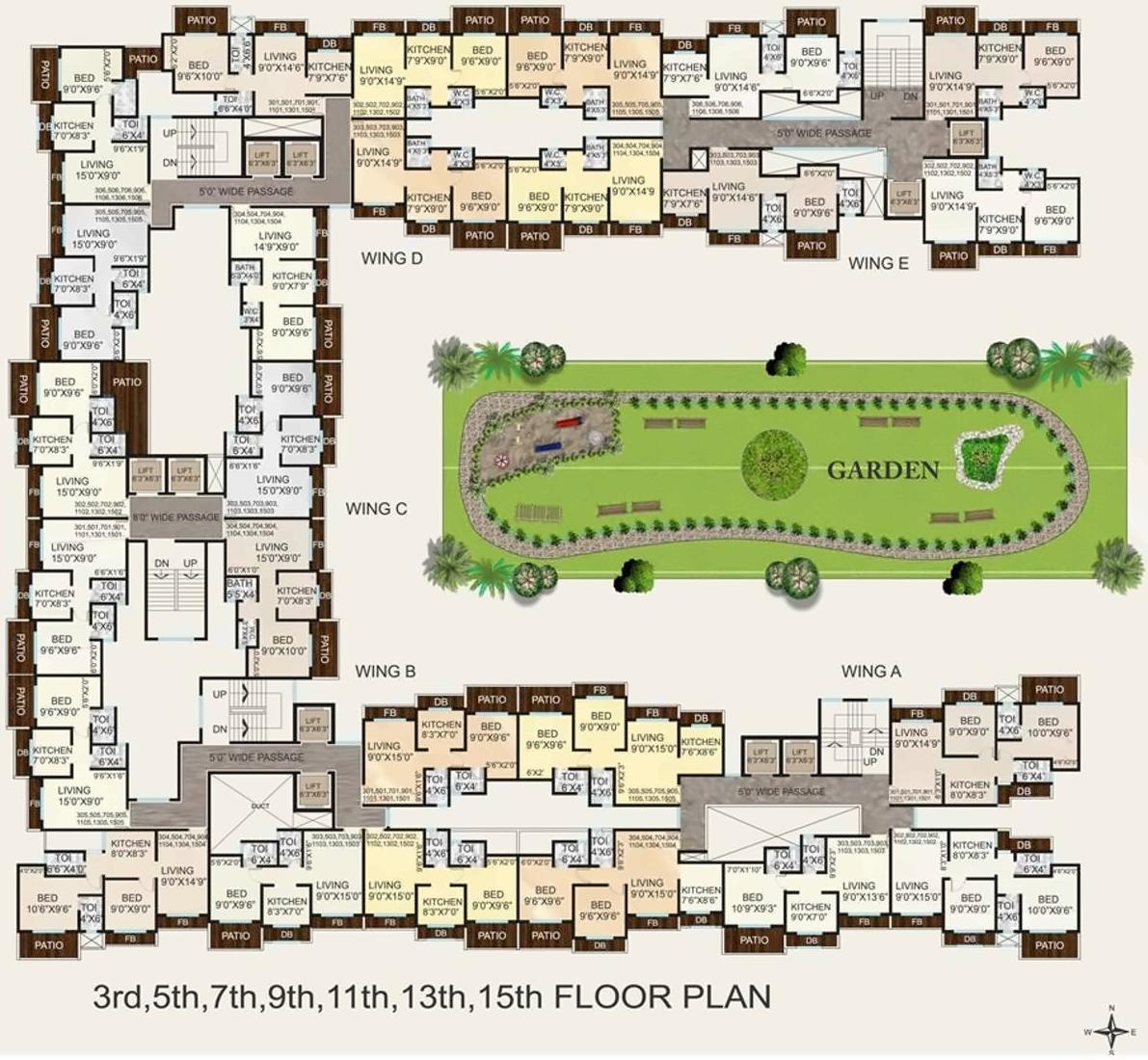 Layout of real estate project Maitry Heights located at Vasaivirar-city-m-corp, Palghar, Maharashtra